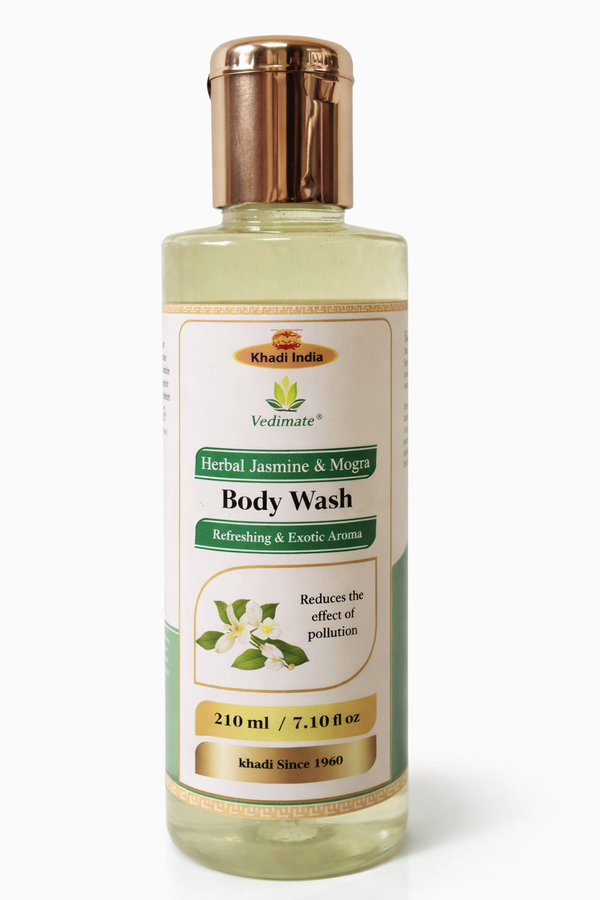 Khadi India Vedimatic Herbal Jasmine & Mogra Body Wash – Refreshing & Exotic Aroma